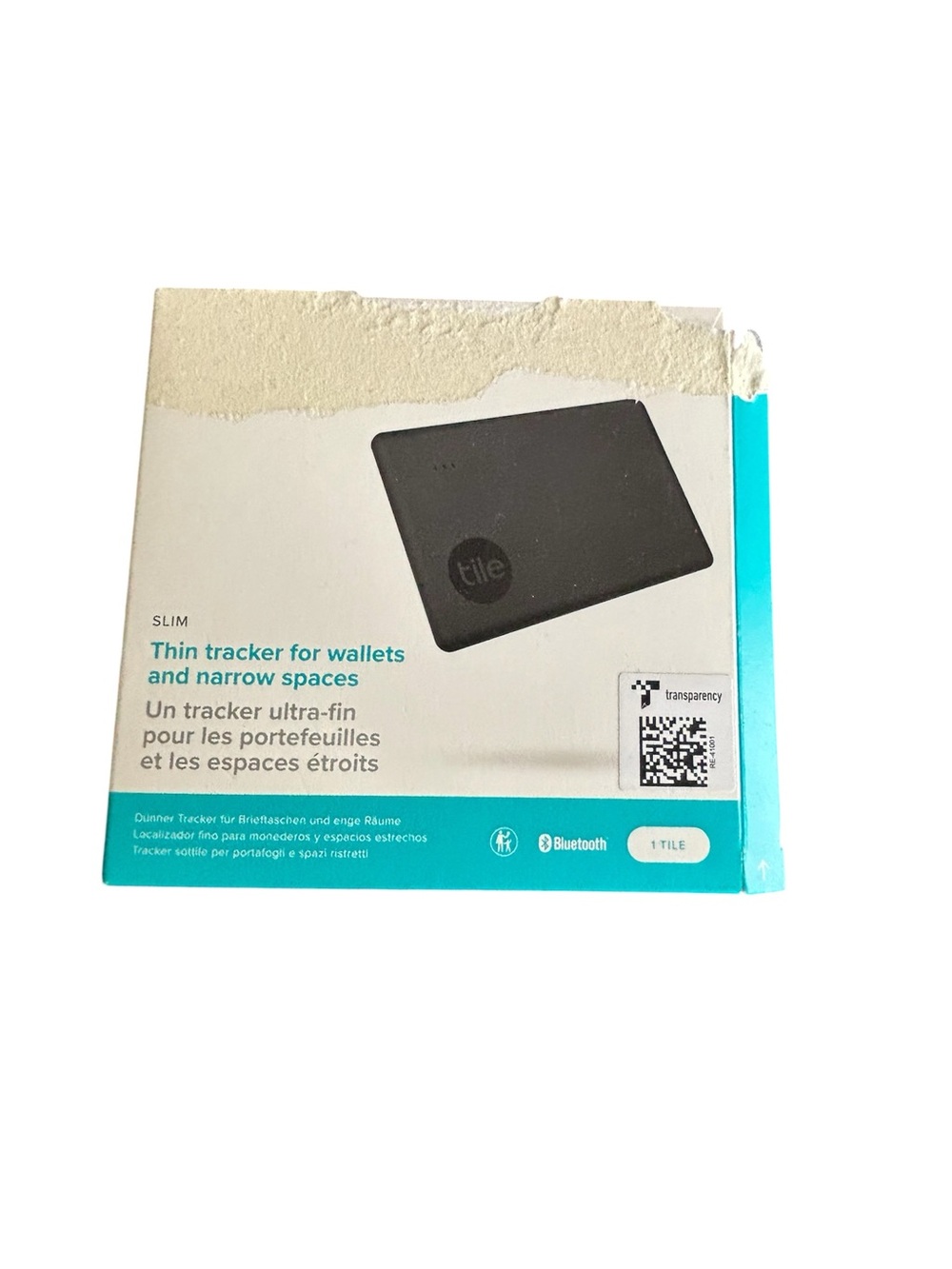 NEW IN BOX Tile Slim Bluetooth Tracker for Wallets - Black